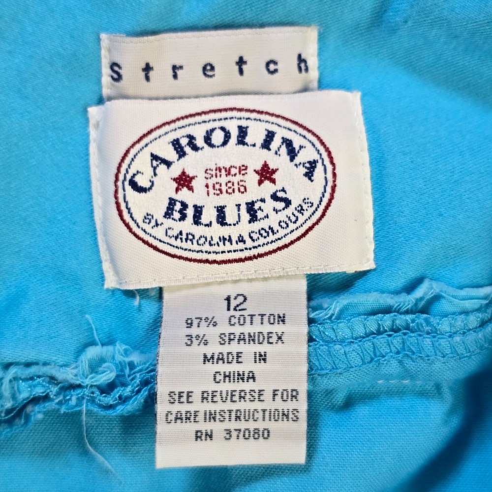 Carolina Blues Womens Skirt Sz 12 Blue Pleated Zipper Leisure Coast Vacation - Picture 3 of 7